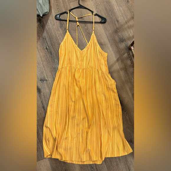 Prana Dresses & Skirts - NWT PrAna Fernie Dress Yellow Gold Stripe Size Large
